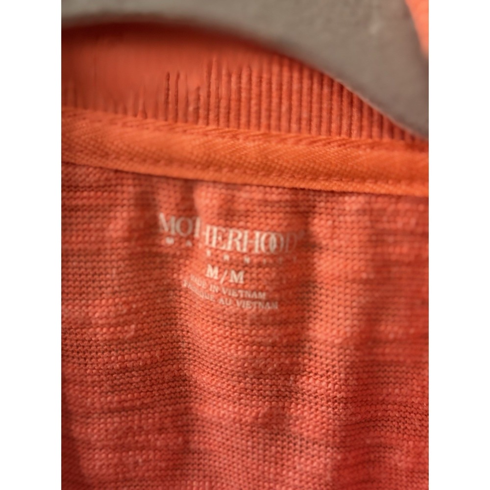 Motherhood‎ Maternity Coral Heather Full Zip Sweatshirt Jacket Orange Medium - Picture 2 of 5